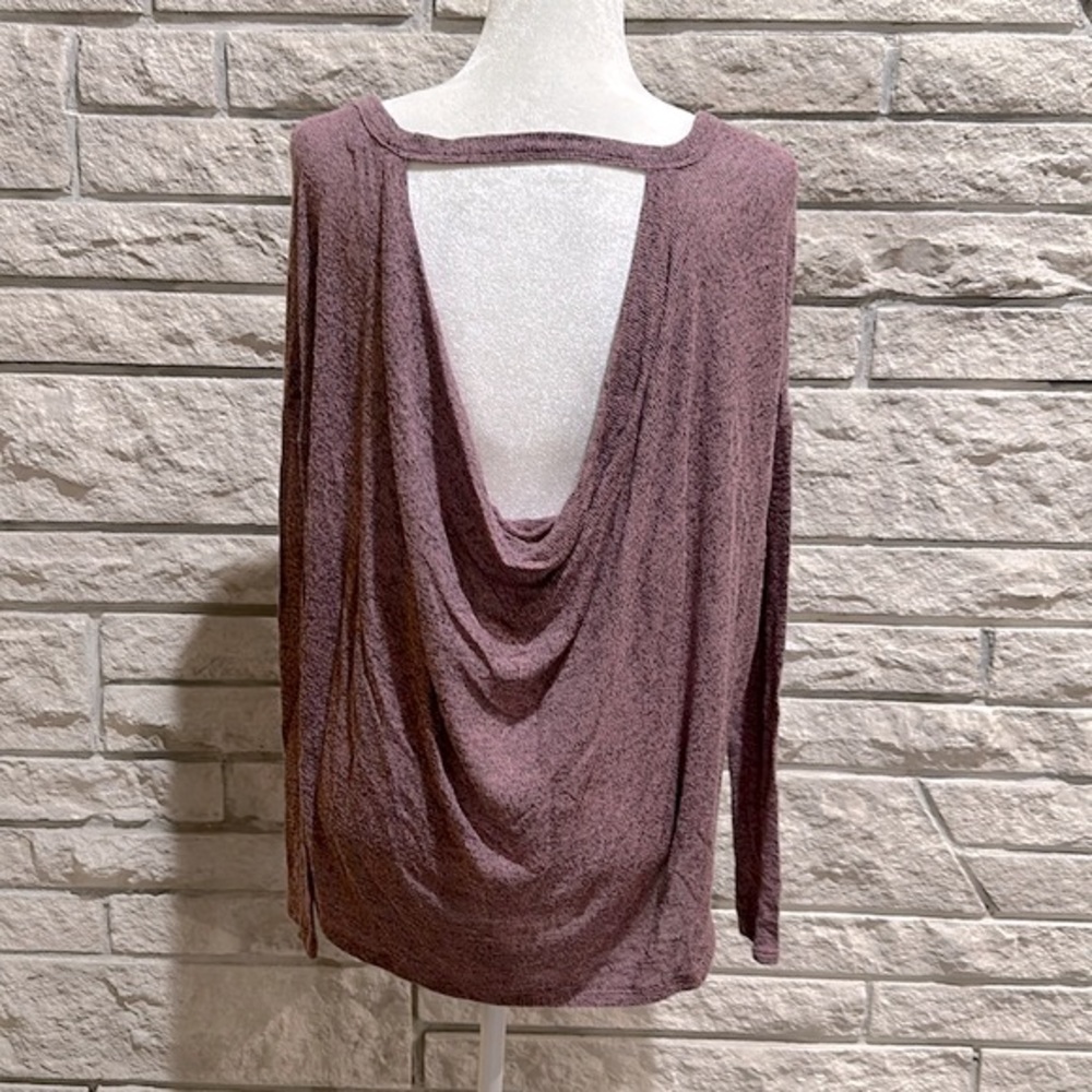Heather pink cowel back sweater